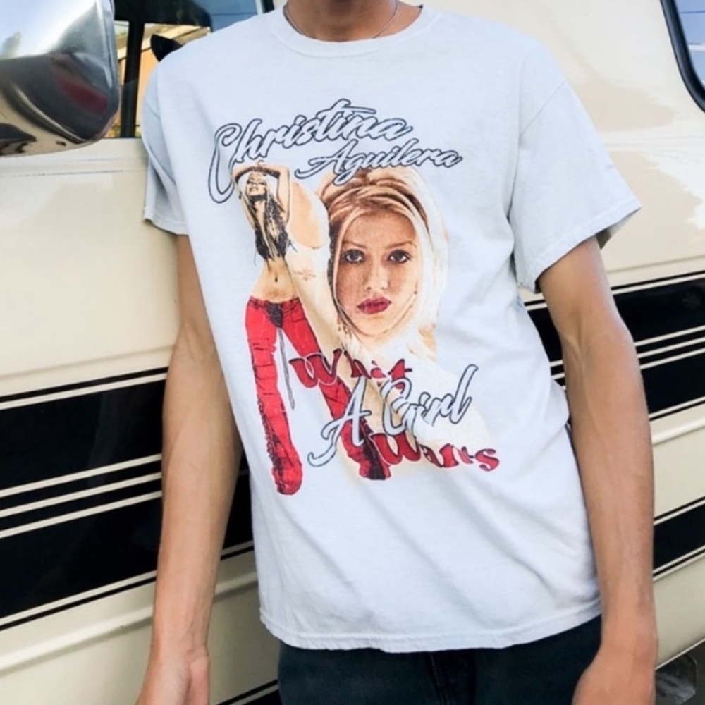 NWT! Urban Outfitters Christina Aguilera Oversized T-Shirt L